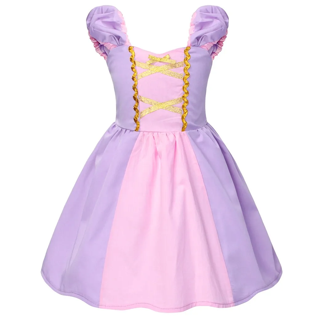 AmzBarley Rapunzel Costume Girls Princess Birthday Party Cosplay Outfit