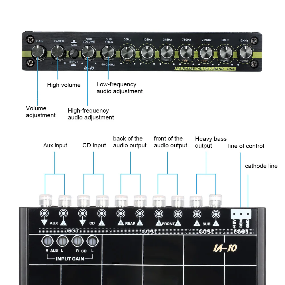 KKMOON 11-15VDC 90db авто радио автомобильное аудио модифицированный автомобильный эквалайзер автомобильный аудио тюнер аксессуары