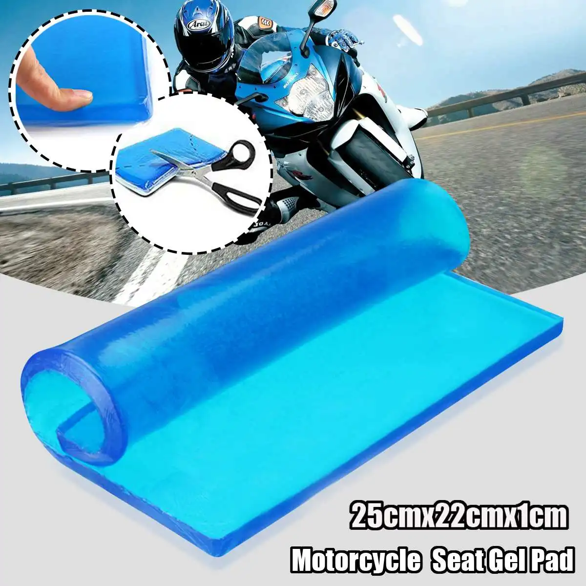 

New DIY Modified 25x22x1cm Thickness Damping Silicone Gel Pad Motorcycle Seat Cushion Comfortable Mat shock absorption Mats