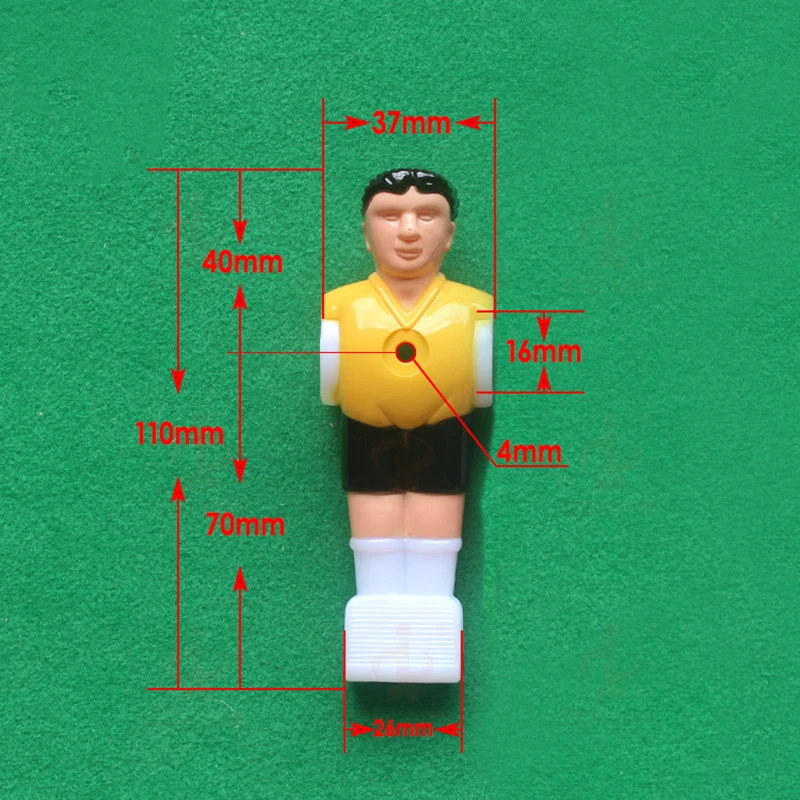 

22pcs Foosball Man Table Guys Man Soccer Player Part Yellow+Blue