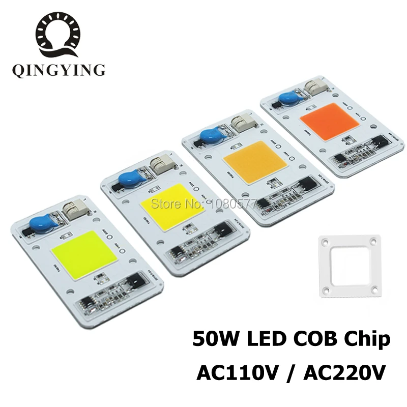 Высококачественный светодиодный COB 50 Вт AC 220 В 110 без драйвера умный IC DIY прожектор