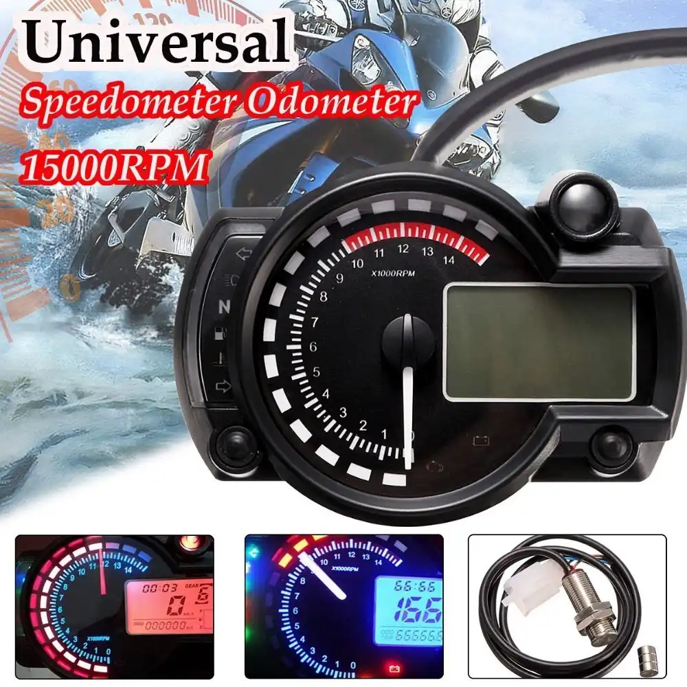 15000rpm Modern Motorcycle Digital Light Lcd Digital Gauge