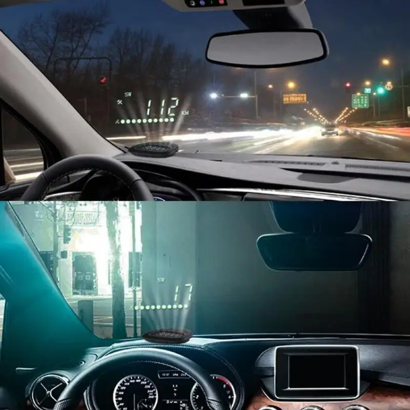 A1 универсальный OBD2 автомобильный HUD GPS налобный дисплей Система предупреждения о