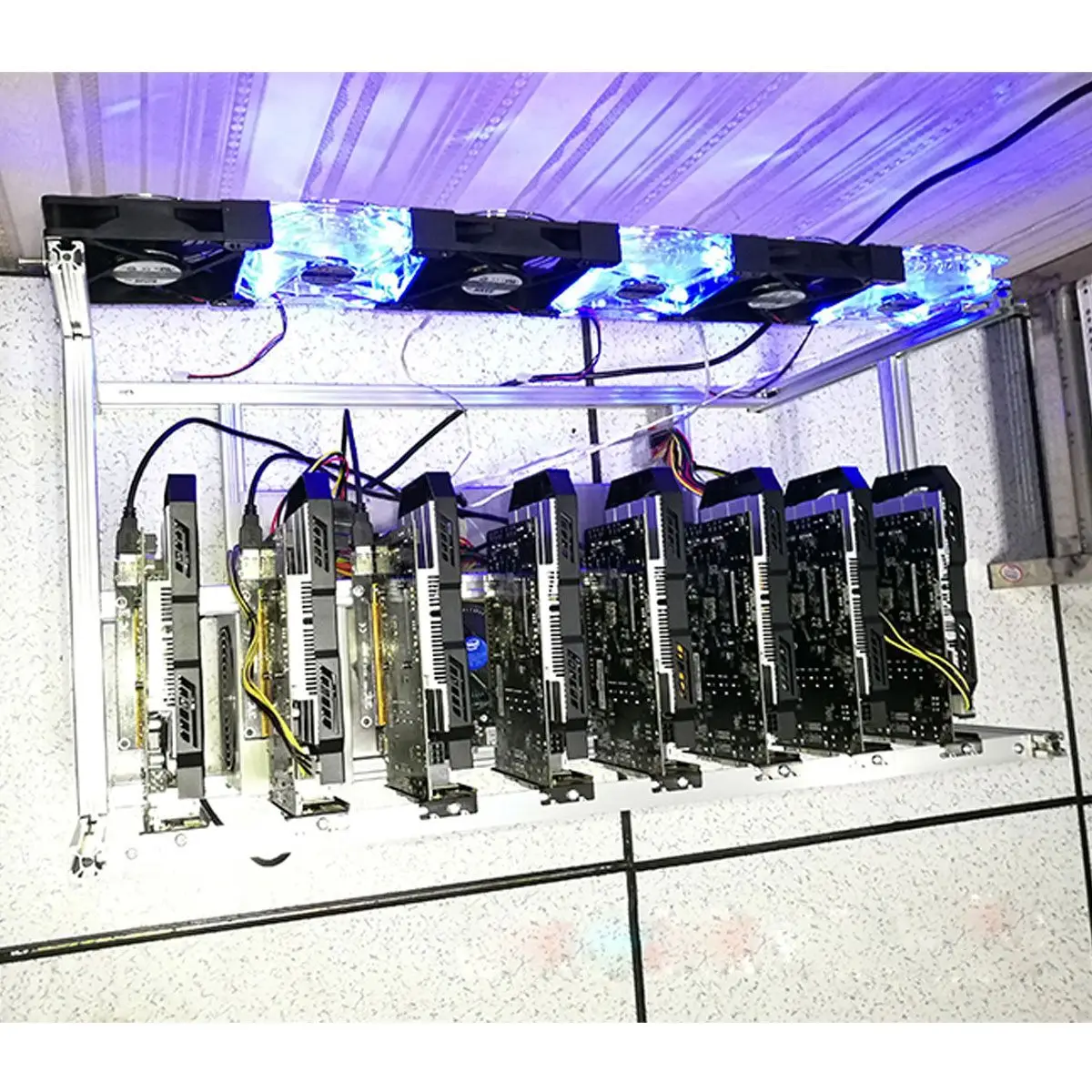 LEORY Open Air Mining Rig Non-Stackable Frame Case For 8 GPU ETH BTC Ethereum New Computer Mining Case Frame Server Chassis LEORY Open Air Mining Rig Non-Stackable Frame Case For 8 GPU ETH BTC Ethereum New Computer Mining Case Frame Server Chassis