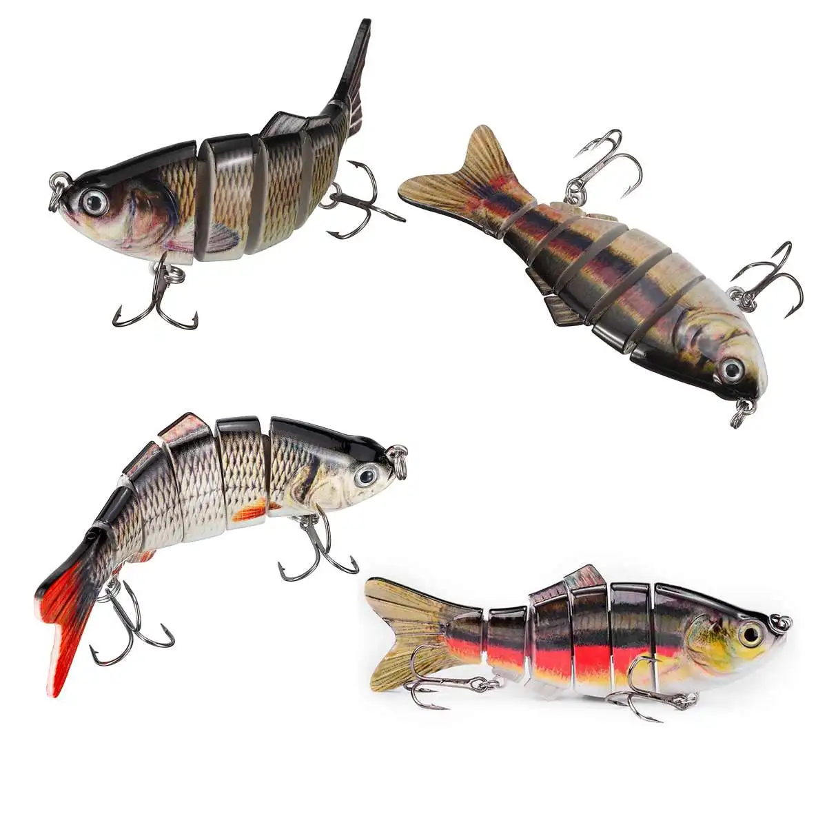 

Fishing Wobblers 6 Segments Swimbait Crankbait Fishing Lure Bait with Artificial Hooks Multi Jointed Hard Bait