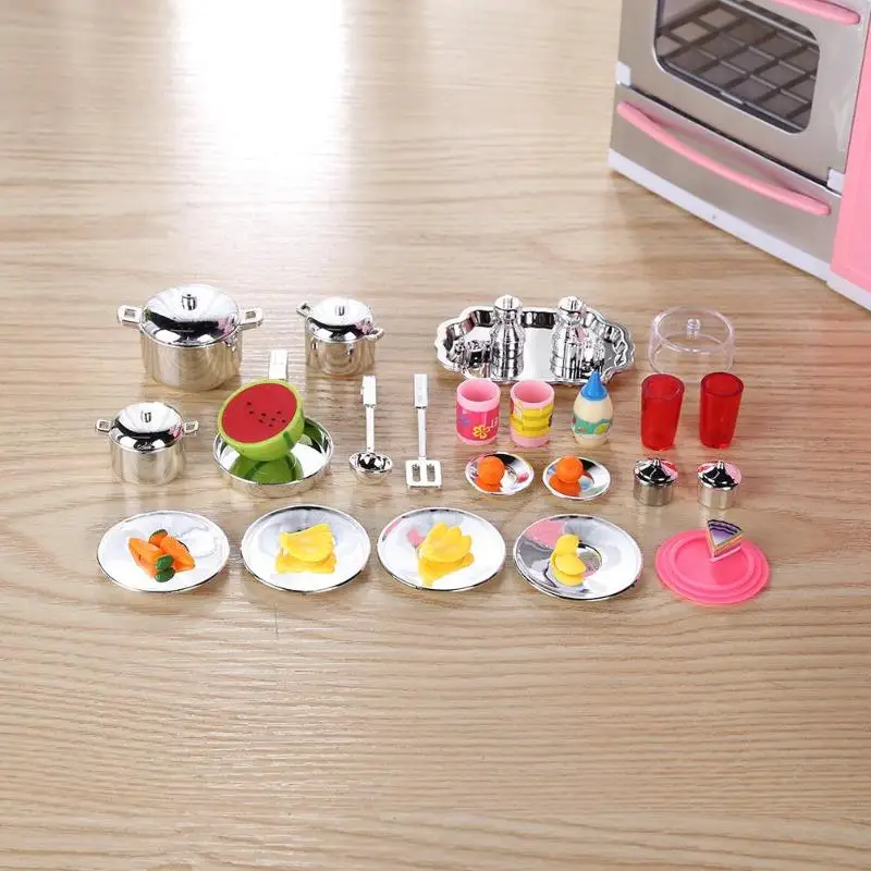1 компл. пластик пособия по кулинарии еда Дом играть пособия по кулинарии Playset кухня игрушечные лошадки миниатюрная посуда для готовки DIY игрушечный миксер