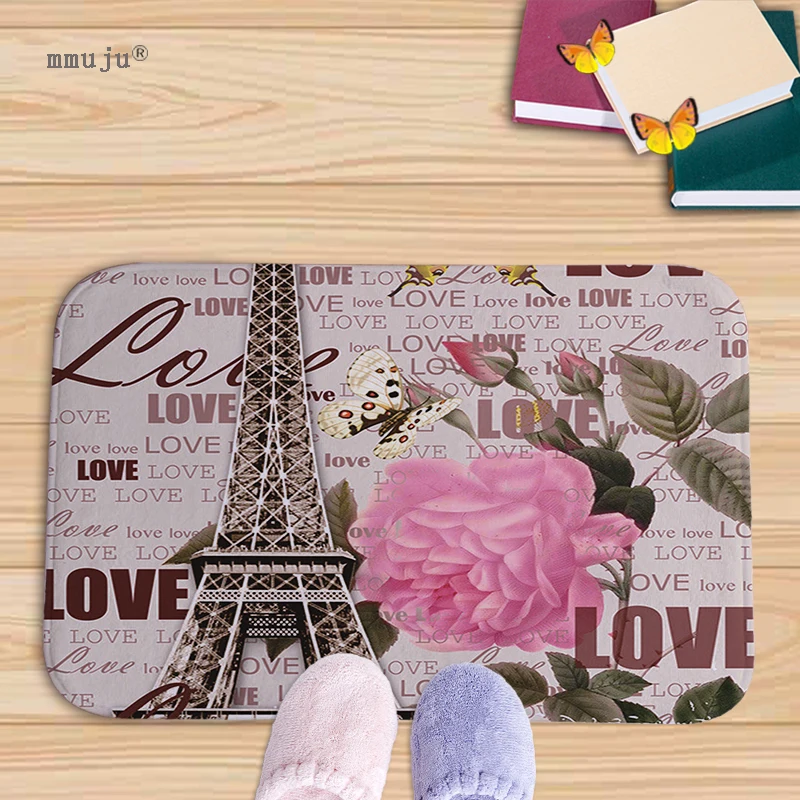 

LOSS capital, home decor door mats kitchen bath living room bedroom carpets 40x60cm soft fabric mat rugs Retro scenic patterns