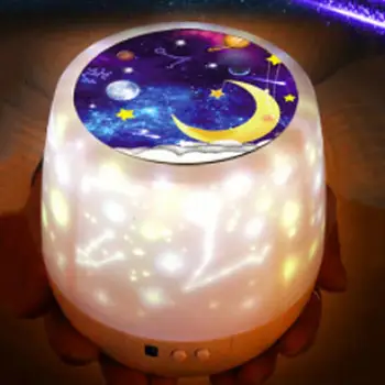 

Colorful Starry Sky Night Light Projector Romantic Battery / USB Charging Starry Moon Night Lamp for Baby Children Birthday Gift