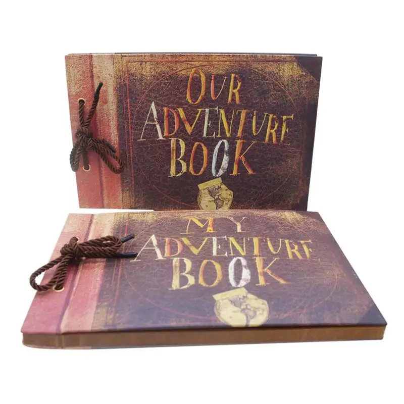 

10 Inch Handmade DIY Album Paste Vintage Tether Album Our Adventure Book Up Family Scrapbook Photo Album