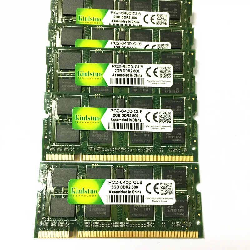 Kinlstuo новый RAMs DDR2 2 гб 800 мгц пк 6400 память 200pin SODIMM ddr2 667 PC5300 полная совместимость с