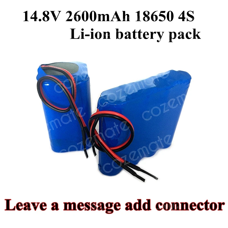 14.8V 2600mAh 18650 4S Li-ion Battery Pack 2.6ah 38.5Wh Batterica with BMS for Sweeper CEN540 CR120S V780 CEN546 Cleaning | Электроника