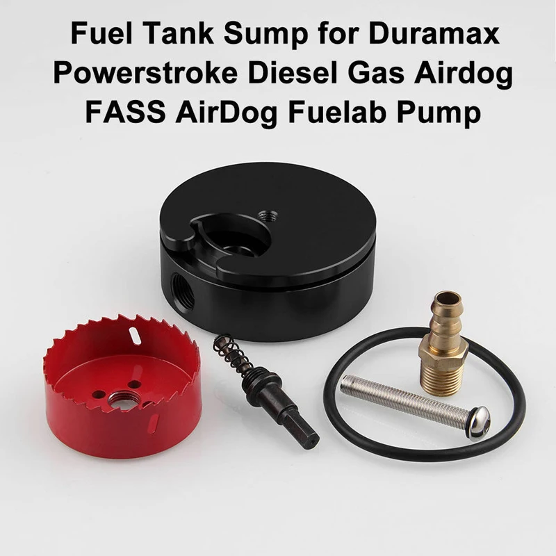 

High Quality Fuel Tank Sump For FASS AirDog Fuelab Pump Duramax Powerstroke Diesel Gas Black For Cummins Duramax