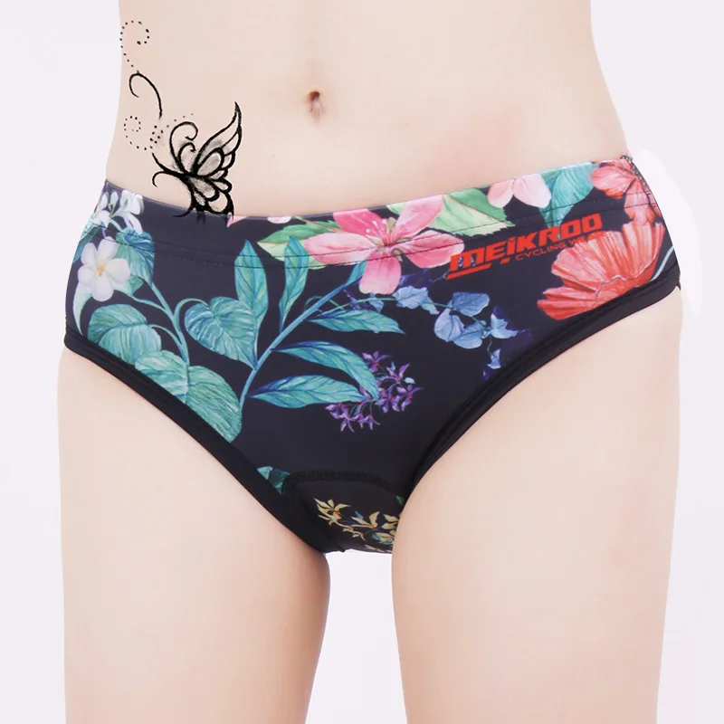 New Flora pattern Women's cycling shorts under wearCool Max Padded