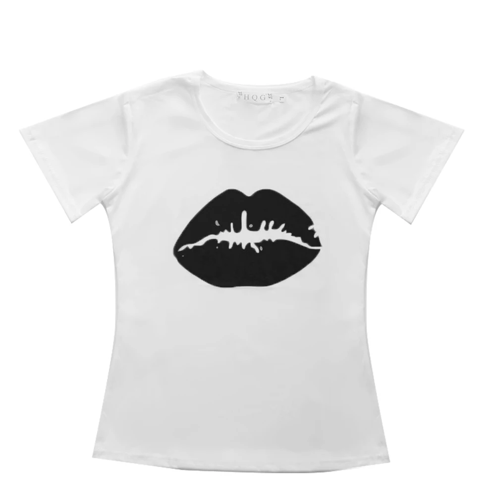 Vbiger для женщин короткий рукав круглый воротник футболка Блузка Стильный Crewneck Топ