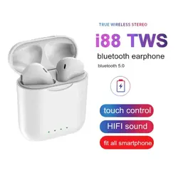 Высокое качество I88 СПЦ Мини Bluetooth 5,0 наушники спортивные беспроводной Touch звонки для Iphone Xiaomi huawei