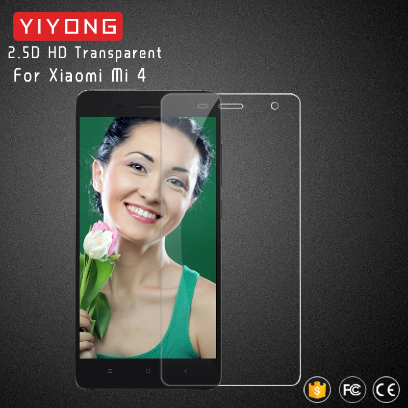 

YIYONG 2.5D Screen Glass For Xiaomi Mi 4 Tempered Glass Xiomi Mi4 Screen Protector Film For Xiaomi Mi 4C Mi4C Tempered Glass