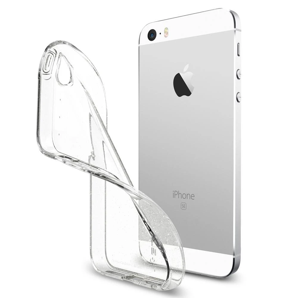 Защитный чехол Spigen для iPhone SE/5S/5 Liquid Air Glitter прозрачный/041CS21959/100/50|Бамперы| |