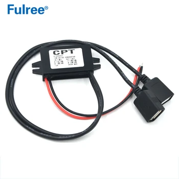 

DC-DC Converter step down 12V to 5V 3A 1A Dual Female USB A port waterproof