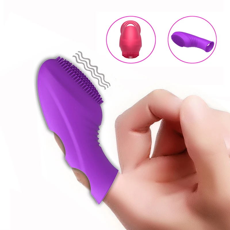 Finger Vibrator Clitoris Stimulator Vagina font b Dildo b font Stimulation Brush Vibrating Finger Sleeve G