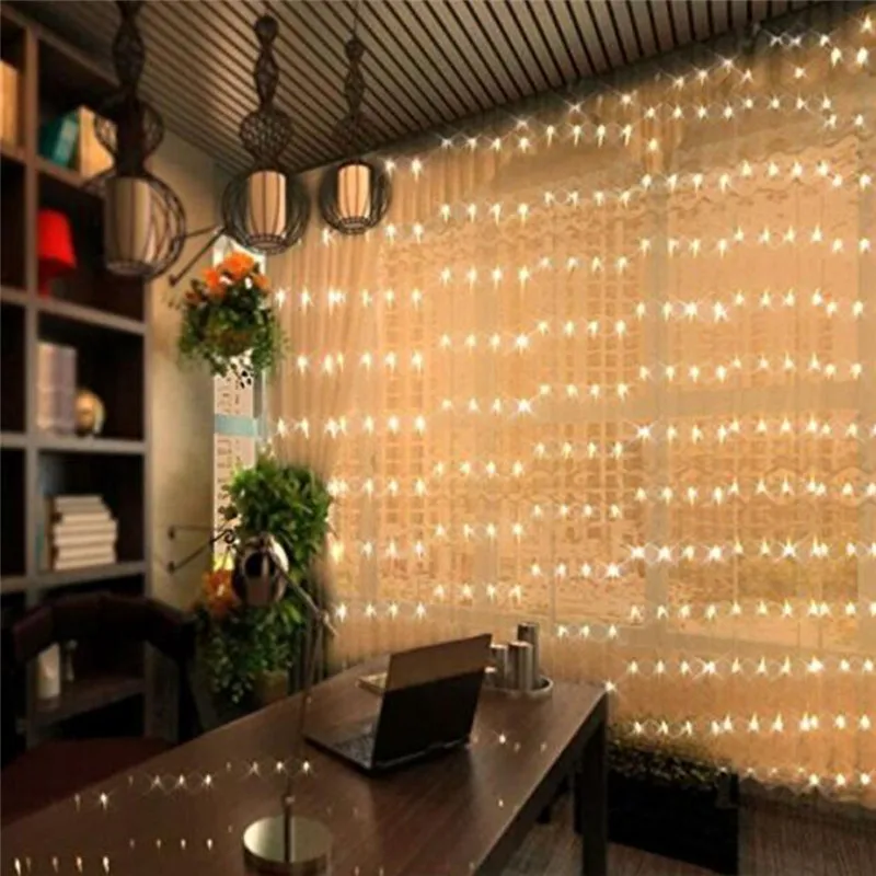 

ARILUX 3*3M USB Window Curtain Icicle Lights 300 LED String Light with Timer Mode for Outdoor Christmas Home Decoration