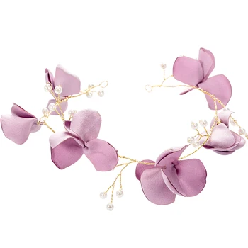 

1PC Graceful Elegant Fairy Beautiful Flower Pearl Princess Girls Hairband Wedding Headwear