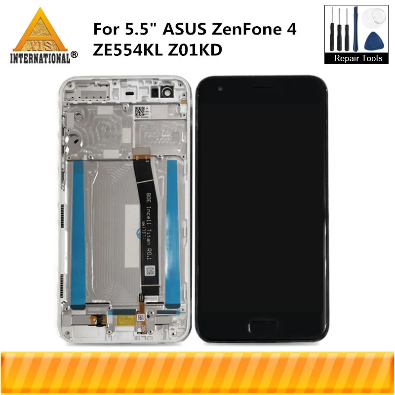 

Axisinternational For 5.5" ASUS ZenFone 4 ZE554KL Z01KD LCD Display Screen+Touch Panel Digitizer With Frame For ZE554KL Z01KD