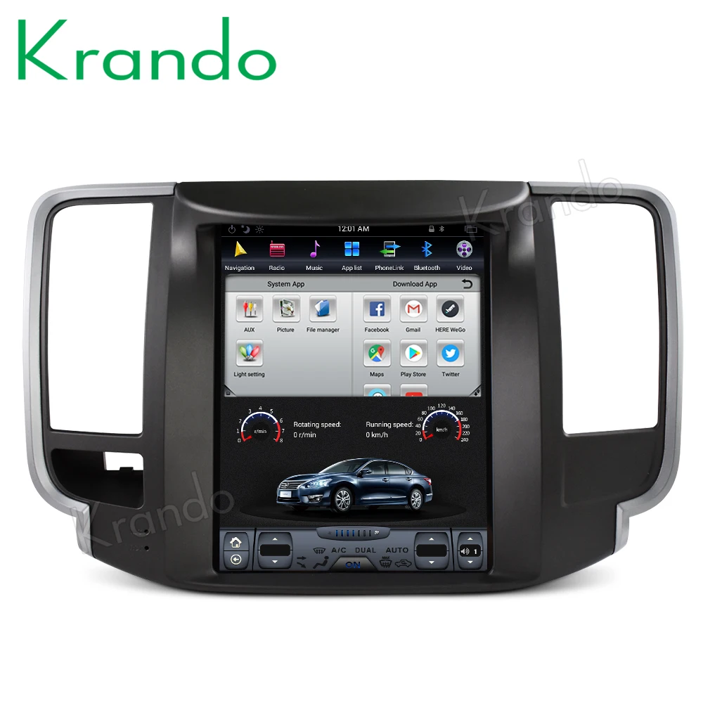 Sale Krando Android 8.1 10.4"Tesla style Vertical screen car dvd radio multimedia system player For Nissan Teana 2008-2012 navigation 4