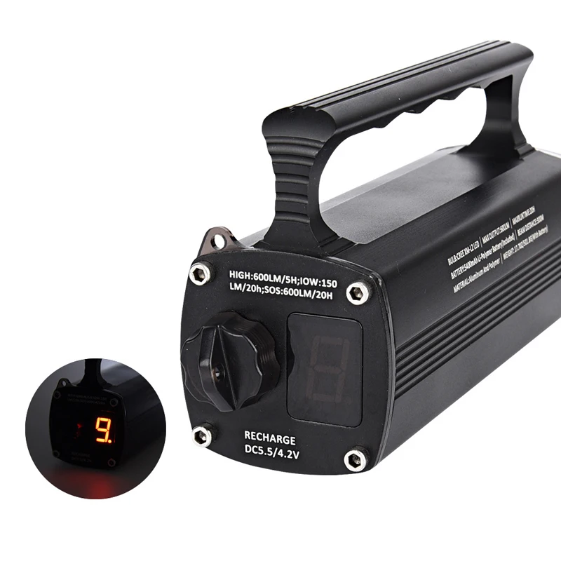 

XANES HS-S118 L2 Lamps LED 3Modes 600Lumens Power Display Portable LED Diving Flashlight 18650 Outdoor lighting portable lights
