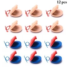 12 шт. детский музыкальный инструмент забавная кастанетка развивающая игрушка деревянная игрушка