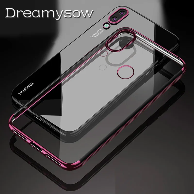 

Plating Silicone Transparent Case For Huawei Nova 4 3 3i 3E Honor 7C 7A Pro 8X Max 8C Soft TPU Cover Y6 Y7 Y9 Y5 Prime Pro 2018