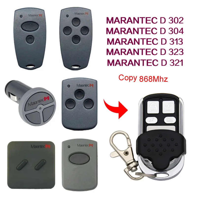 

Marantec D302 D304 D313 D321 D323 131 868.3MHz Garage Door Gate Compatible Remote Control Duplicator Free Shipping