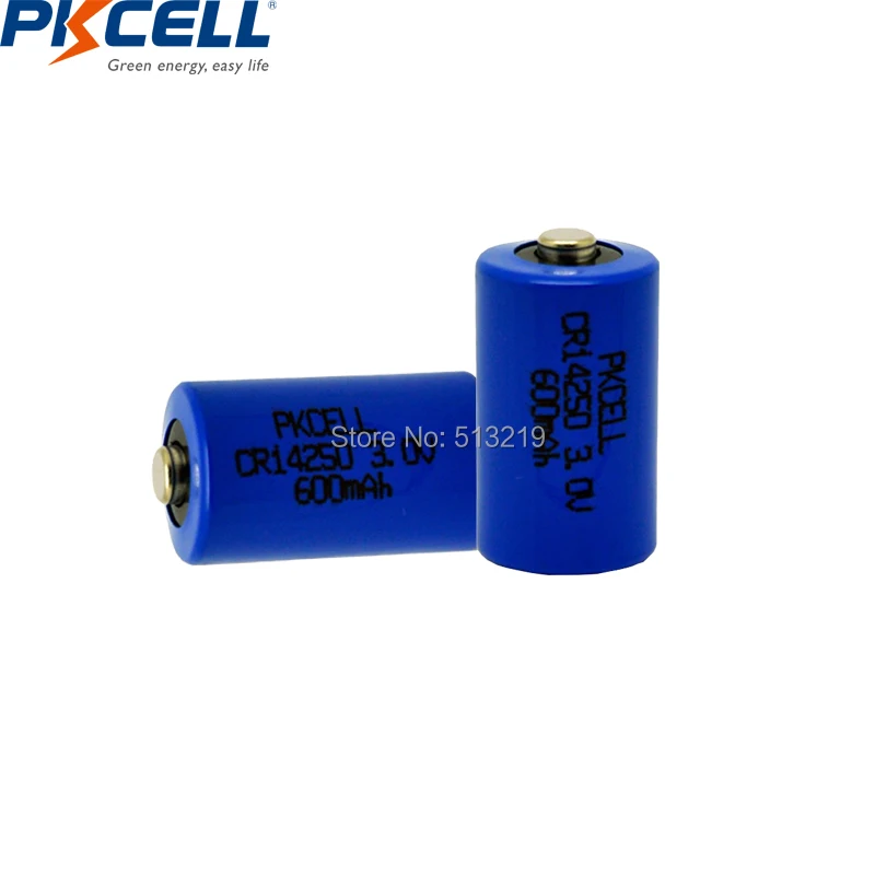 2 шт. PKCELL CR14250 CR 1/2AA 14250 CR-1/2AA 3V 600mAh литиевая батарея для лампы радио электронный замок