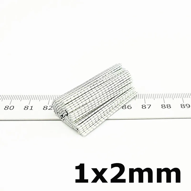 

200pcs Micro Neodymium Magnet Cylinder 1x2 Neodimio Imanes Mini Precision Medical Electronic Sensor Small Metal Magnetic Stick