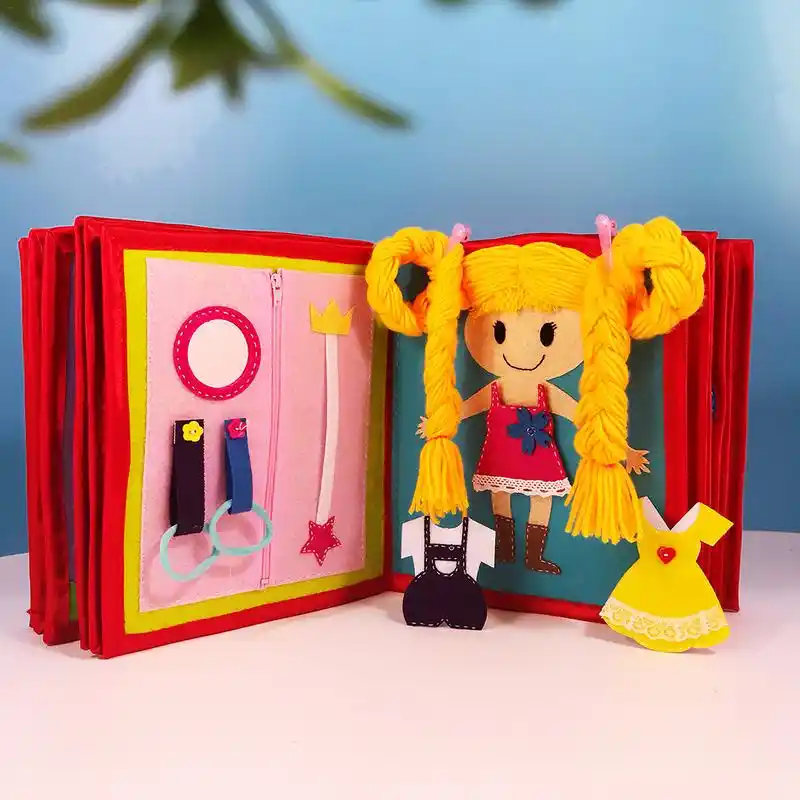 Bebek 3D DIY bez kitap olmayan dokuma erken öğrenme