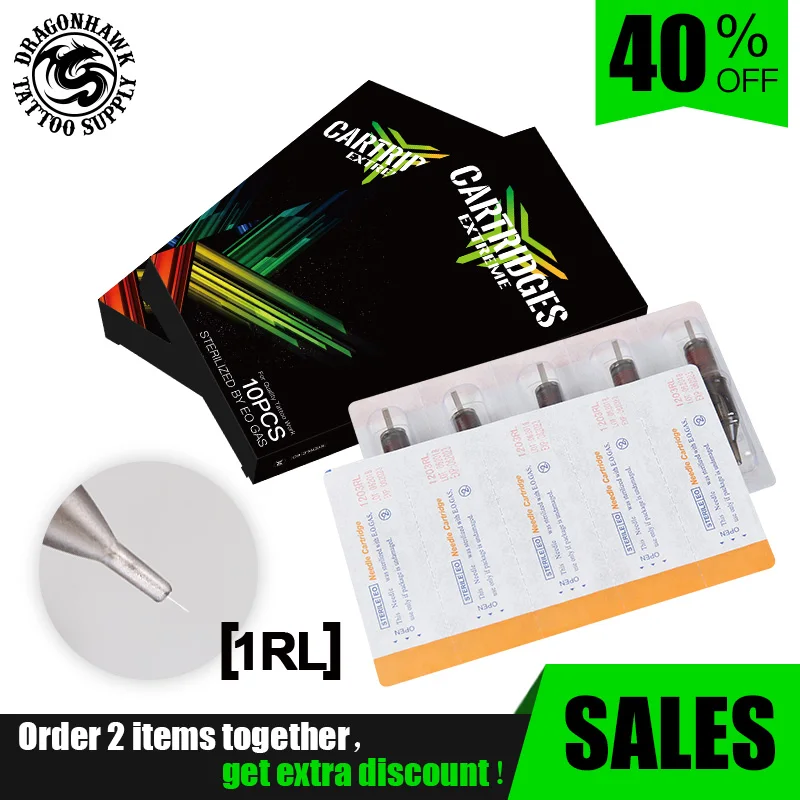 

20pcs 1RL Disposable Sterile Tattoo Cartridge Needles Round Liner Tattoo Rotary Pen Supplies