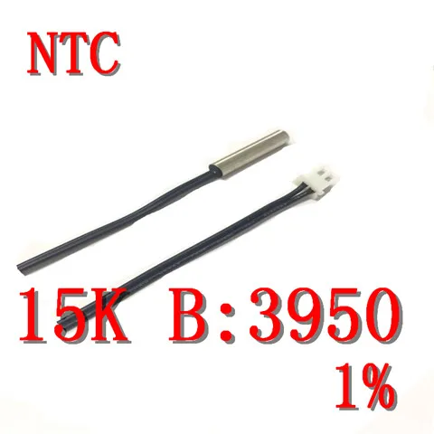 

free delivery 1pcs 2 m NTC thermistor temperature sensor waterproof probe wire 15 K 1% 3950 black