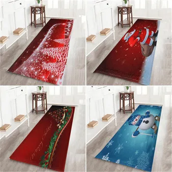 

Home Decor Xmas Snowman Christmas Tree Rug Carpet Bathroom Floor Mat Dining Room