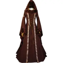 Средневековое викторианское платье в стиле Лолиты Хэллоуин Винтаж косплэй ведьмы платье женские повязки костюмы для косплея длинное