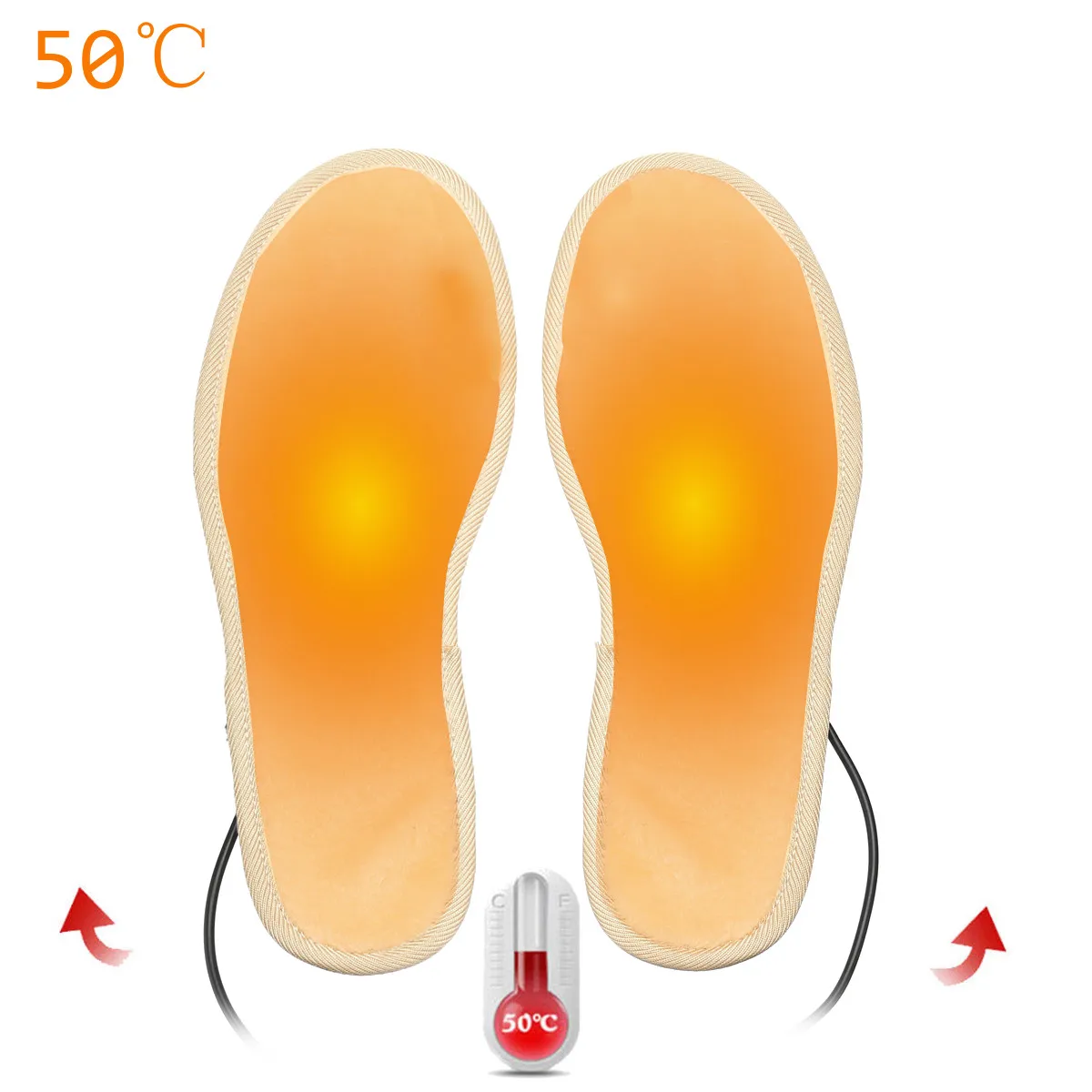 3 Размеры электрическая USB отопления стельки обуви Pad Перезаряжаемые электрическая грелка для ног унисекс Зимние теплые стельки обуви Pad