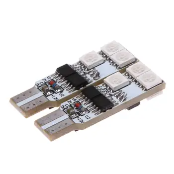 

2Pcs/Lot RGB LED Car Reading Light Bulb T10 5050 6SMD Flash LED Reading Lamp Bulb Remote Control Interior lights
