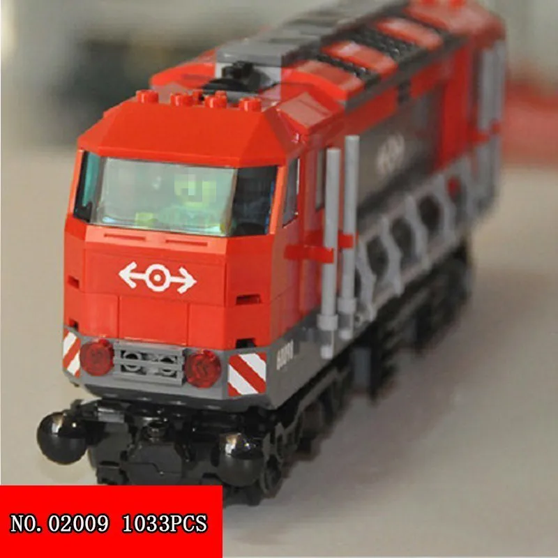 

New 2018 Block 1033pcs City Series Heavy Load Train Children Alpinia Spelling Insert Assembling Building Blocks Toys 02009