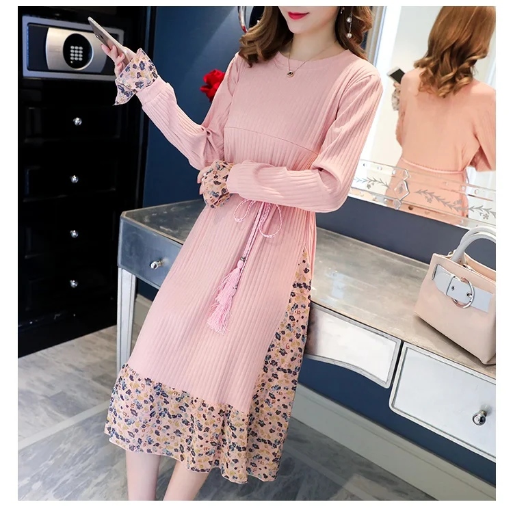 

Maternity Long Sleeve Dresses Nursing Dress Breastfeeding Pregnancy Dress for Pregnant Women Autumn Dresses Maternity Clothing