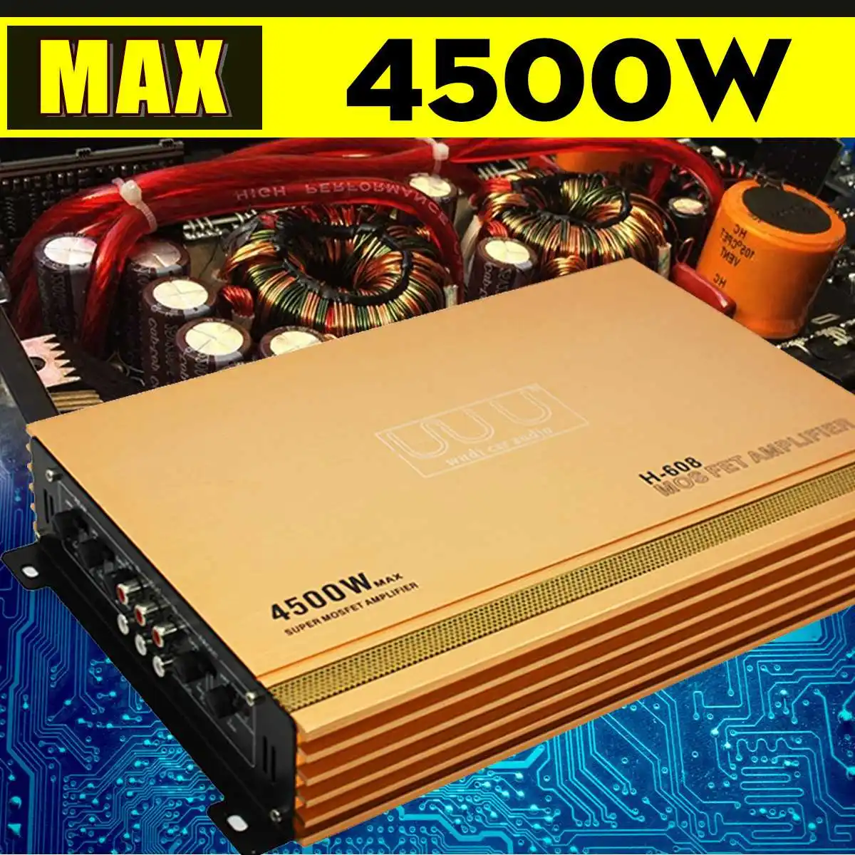 4 Channel 4500w Amplifier High Power Car Amplifier Stereo Surround