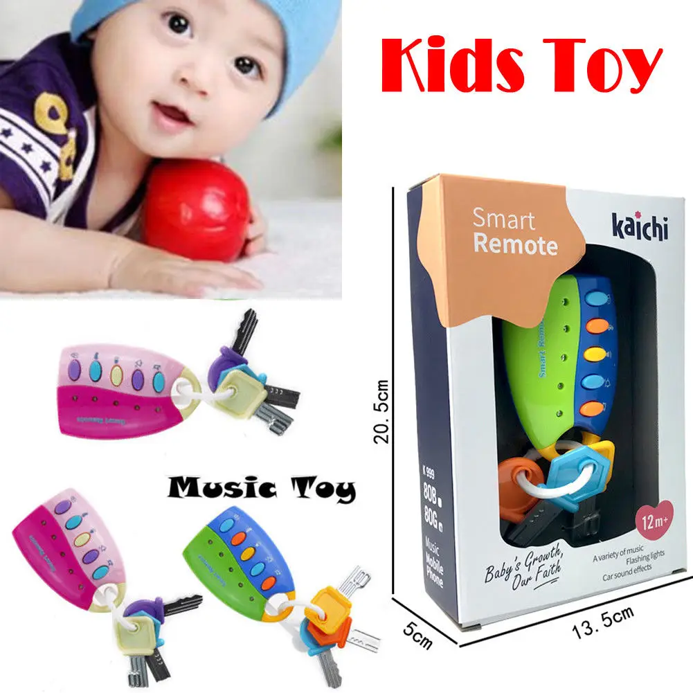 Baby Car Key Toy kids Musical Keys Baby's Sound and Light Pretend Toy