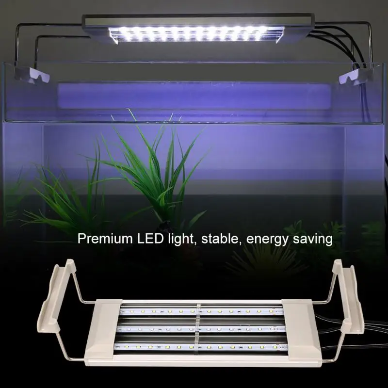 Аквариум водонепроницаемый с регулируемой яркостью 36LED белый синий свет бар