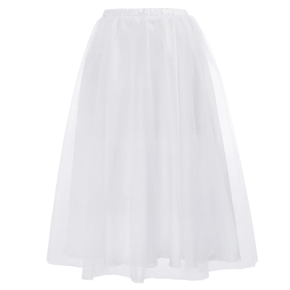 Женские юбка-пачка для девочек плиссированная фатиновая юбка эластичный пояс Формальные Вечеринка платье