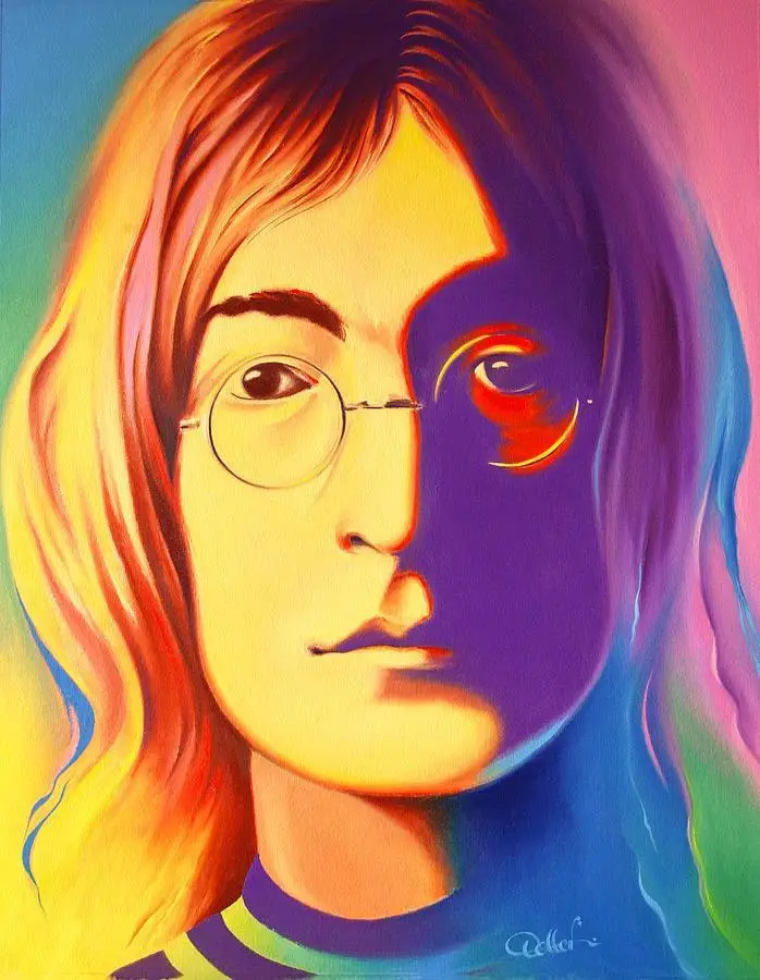 Full Drill Square John Lennon Colors Diamond Painting Kit - DIY Cross Stitch Rhinestone Mosaic | Дом и сад