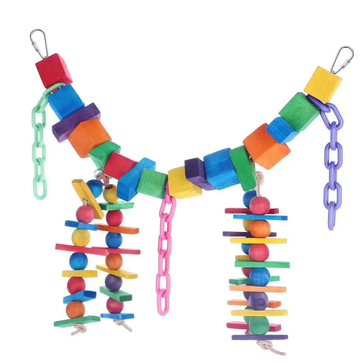 

Parrot Toy, Colurful Rainbow Bridge, Chewing,Hanging Toy, Parrot Nest Suitable For A Wide Variety Of Large And Small Parrots A