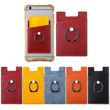 Mobile Phone Card Holder with Card Pocket Adhesive Sticker Back Card Pocket 2 in 1 Mobile Phone Ring Stand aeku c6 card mobile phone network 2g 4 8mm ultra thin pocket mini slim card phone 0 96 inch qwerty keyboard bt calendar calculator alarm black