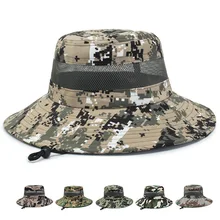 UPF 50+ мужская шляпа-Панама, женская шляпа Боб Буни, летняя камуфляжная кепка с защитой от ультрафиолета, военная армейская походная тактическая уличная шляпа от солнца
